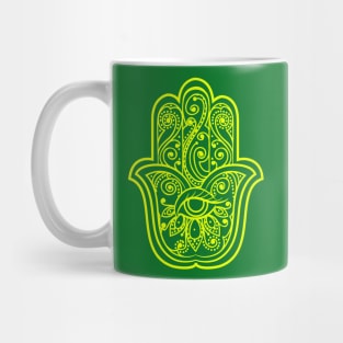 Hamsa Hand amulet. Hand of Fatima Mug